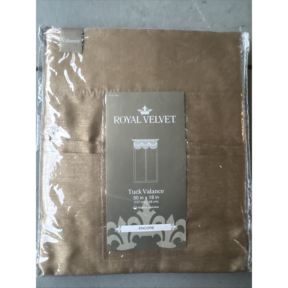 Royal Velvet Tuck Valance Encore Fawn 50x18 JC Penney